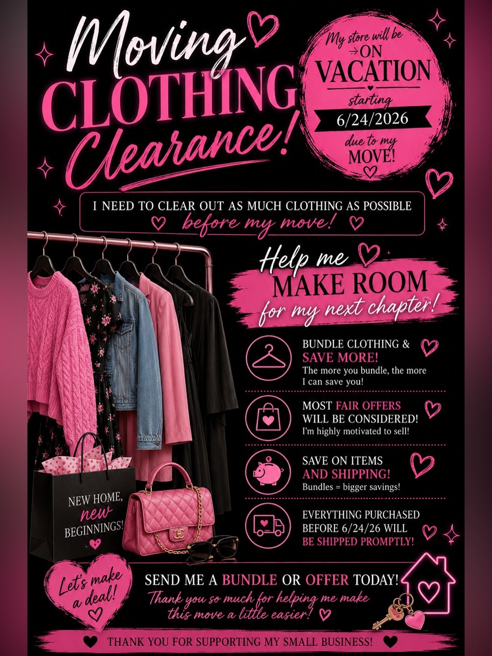 👗 Clothing Clearance Before My Move! 👚